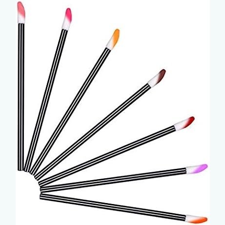 200-Count Black Disposable Lip Gloss Brushes: Makeup Application Tools for Lipstick and Mascara