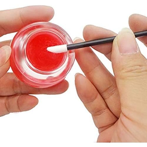 200-Count Black Disposable Lip Gloss Brushes: Makeup Application Tools for Lipstick and Mascara