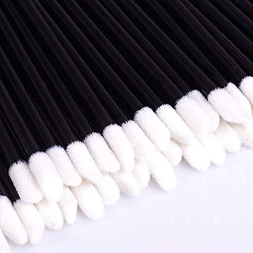 200-Count Black Disposable Lip Gloss Brushes: Makeup Application Tools for Lipstick and Mascara