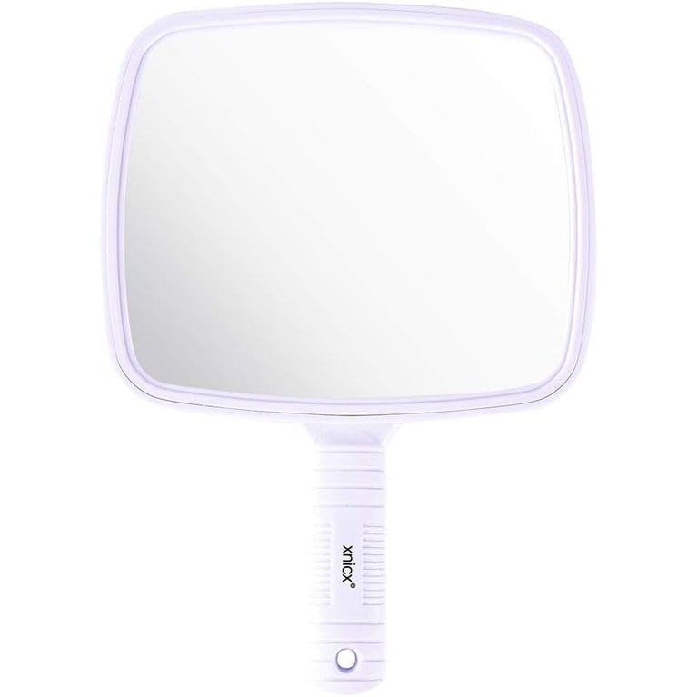 Professional Handheld Mirror - Compact Travel Essential with Non-Slip Handle for Makeup, Shaving & Hairdressing