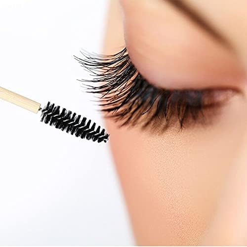 100PCS Glitter Pink Disposable Eyelash Mascara and Lip Brushes Set - 50PCS Eyelash Spoolies and 50PCS Lip Wands for Eyelash Extensions