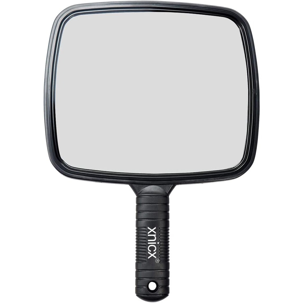 Professional Handheld Mirror - Compact Travel Essential with Non-Slip Handle for Makeup, Shaving & Hairdressing