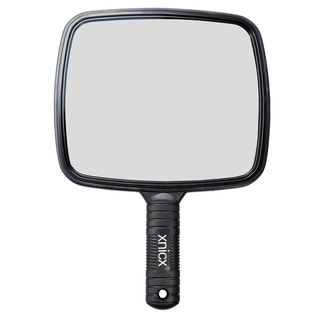 Professional Handheld Mirror - Compact Travel Essential with Non-Slip Handle for Makeup, Shaving & Hairdressing