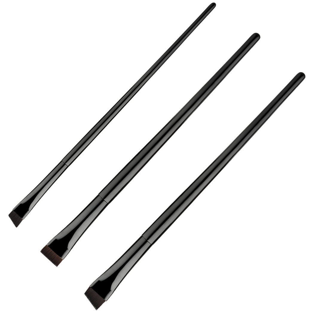 Precision Eyeliner Brush Set - 3 Piece Makeup Kit for Eyeshadow and Brow Shaping