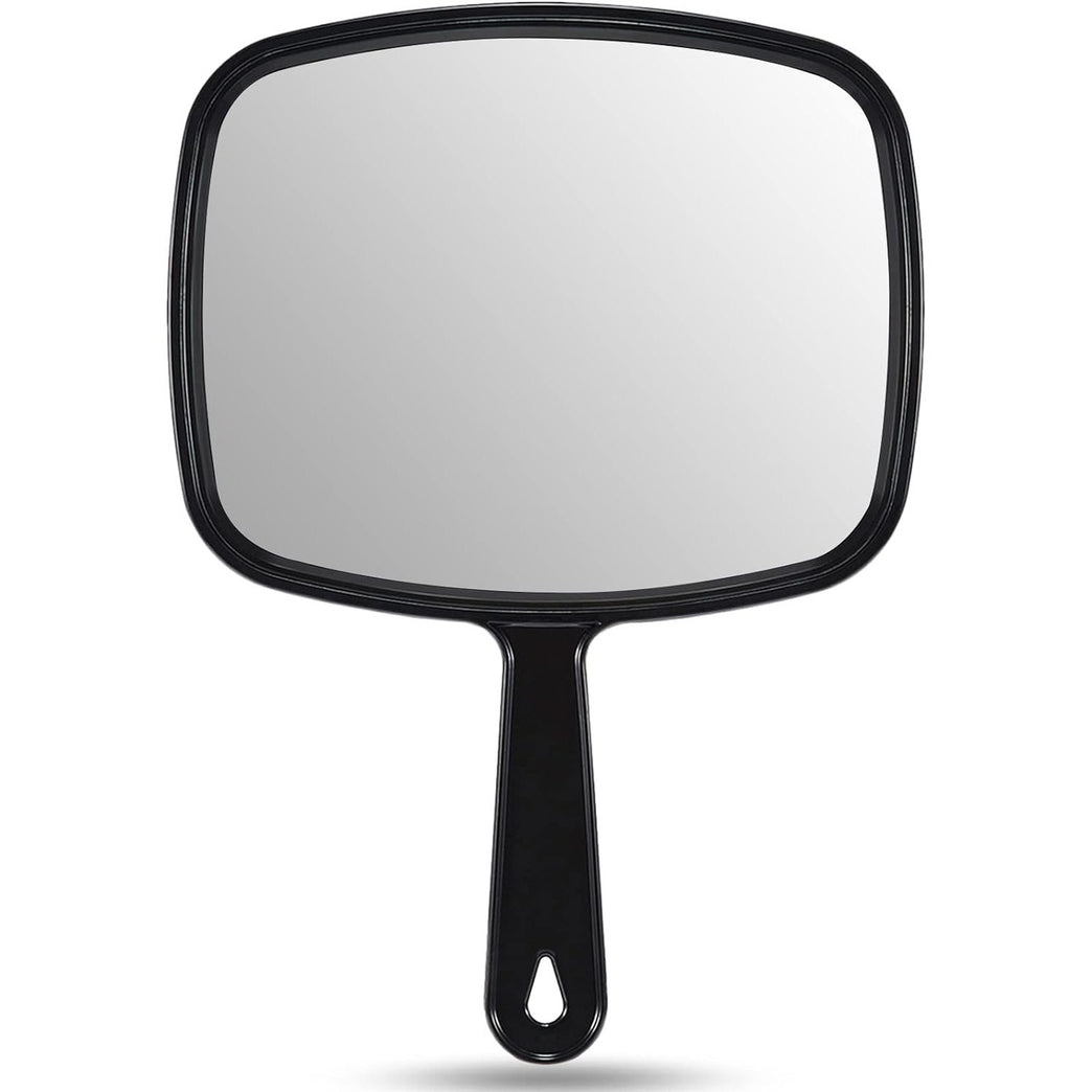 Streamline Handheld Mirror with Comfort Grip, Lightweight Travel-Friendly, 6.6"x 9.3"