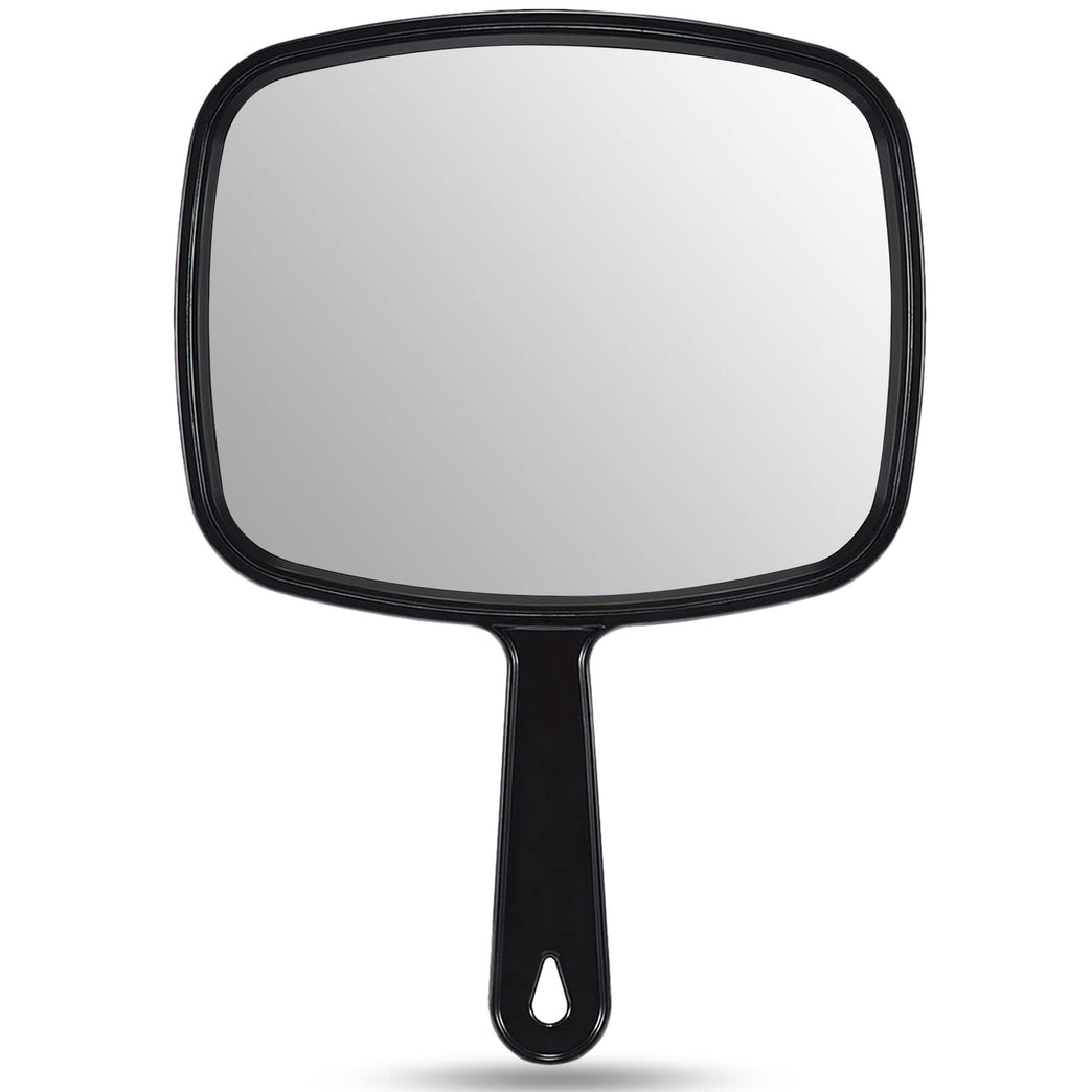Streamline Handheld Mirror with Comfort Grip, Lightweight Travel-Friendly, 6.6"x 9.3"