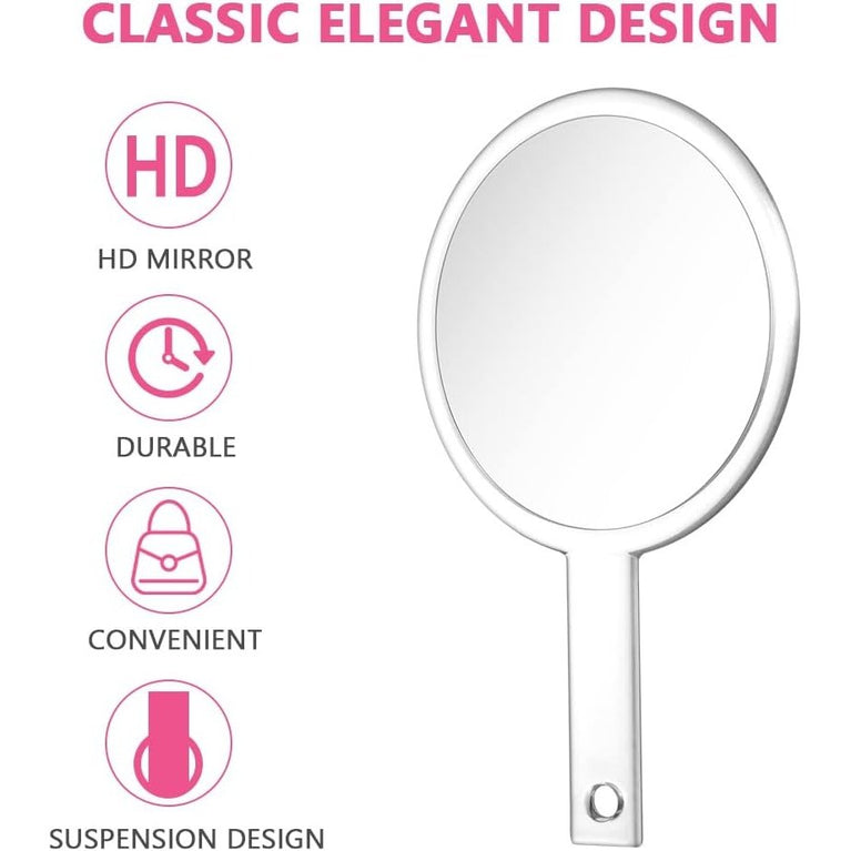 Compact Double-Sided Mirror: Portable 1X/5X Magnifying Handheld Vanity Mirror for Makeup