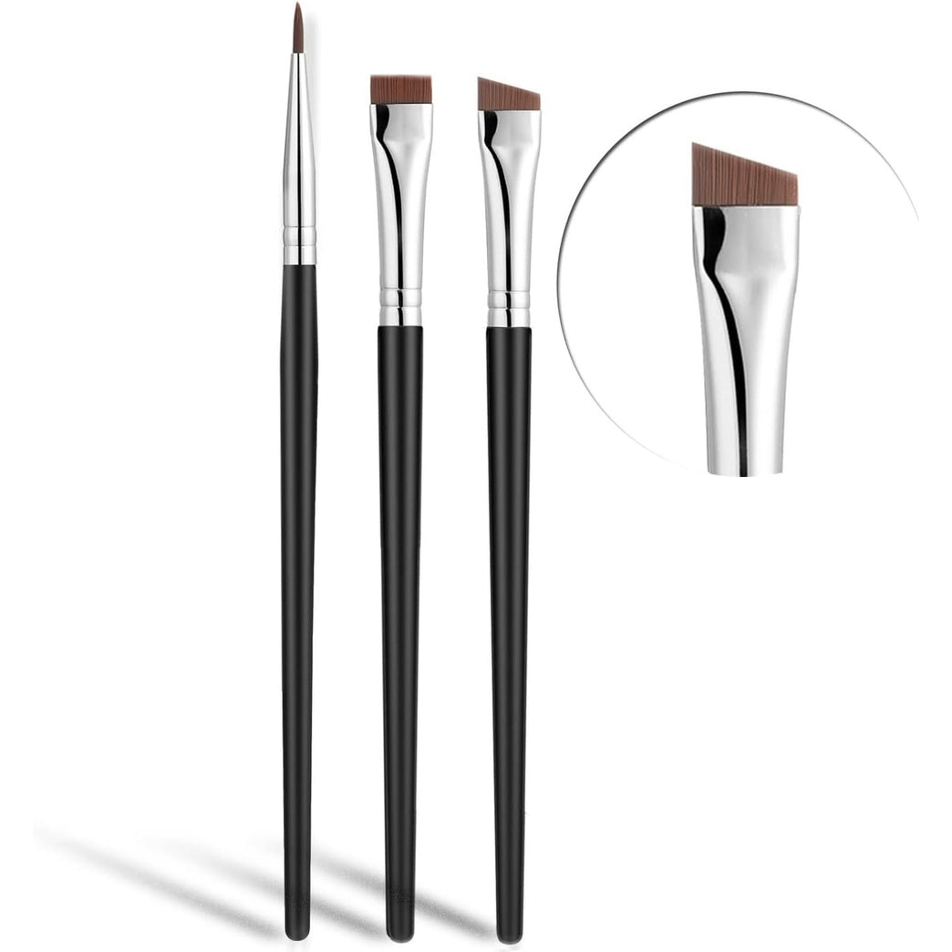 3x Precision Eye Liner Brushes Set, Professional Fine Point Eyeliner Makeup Tools