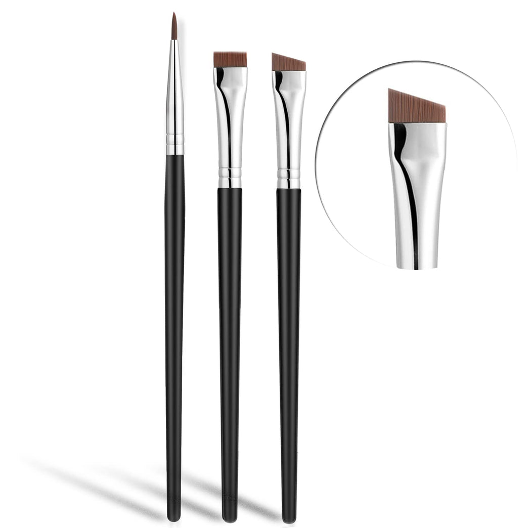 3x Precision Eye Liner Brushes Set, Professional Fine Point Eyeliner Makeup Tools