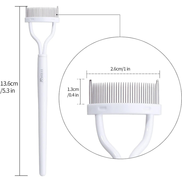 Eyelash Grooming Tool with Curved Comb for Flawless Mascara Application