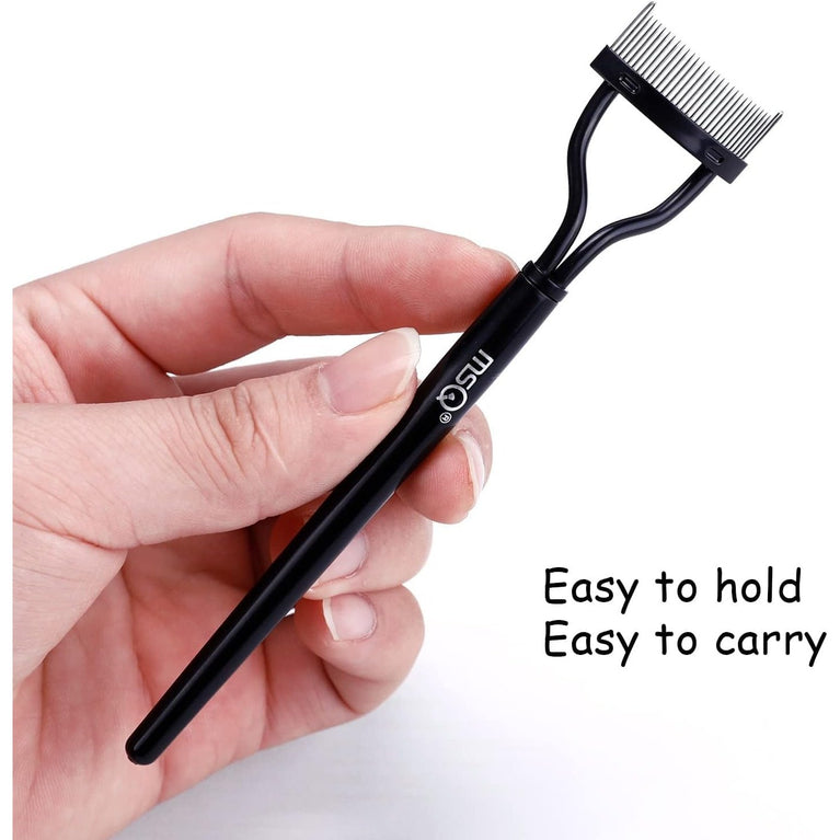 Eyelash Grooming Tool with Curved Comb for Flawless Mascara Application