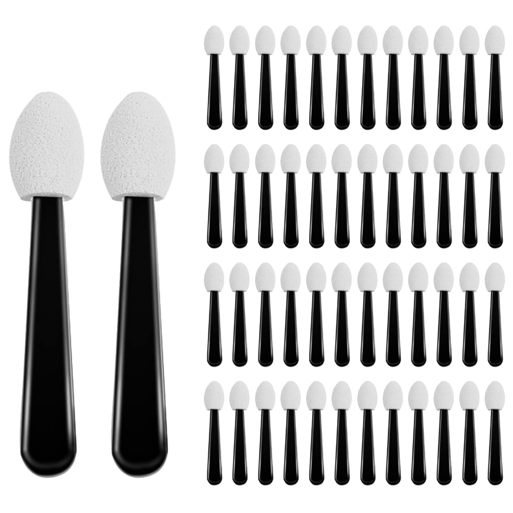 Disposable Eyeshadow Sponge Brush Set - Pack of 50 Makeup Applicators for Eyes, Lips, and Face