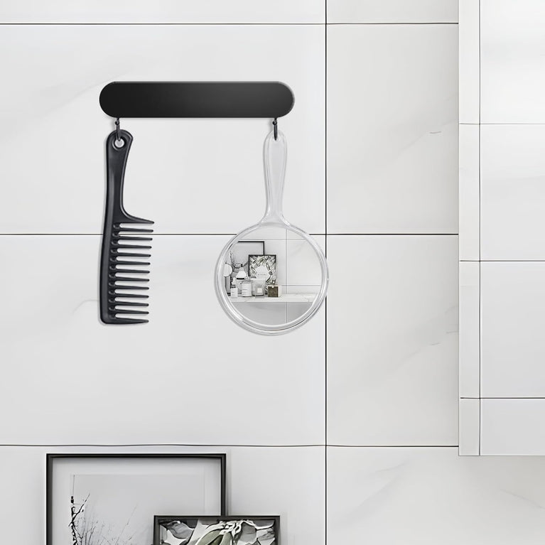 Professional Handheld Mirror - Compact Travel Essential with Non-Slip Handle for Makeup, Shaving & Hairdressing