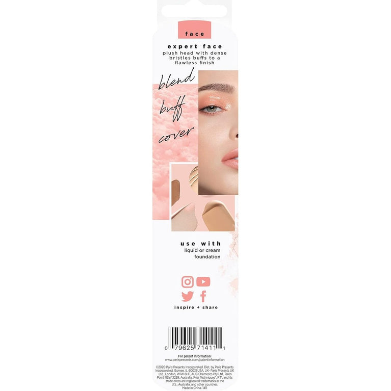 Pro-Grade Face Makeup Brush for Liquid, Cream Foundation, Blush, and Bronzer