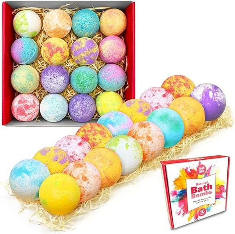 8 x Bath Bombs Value Women's Set, Handmade, Moisturising, Vegan & Cruelty Free, Beauty Spa Gift Set, Bath Fizzers, for Women, Girls, Her, Girlfriend, Packaging May Vary