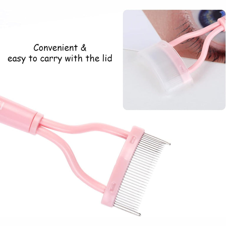 Eyelash Grooming Tool with Curved Comb for Flawless Mascara Application