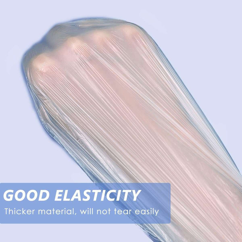 Aquior Shower Cap Disposable, 50 PCS Bath Caps Large Thick Clear Waterproof Plastic Elastic Hair Bath Caps for Women Kids Girls, Travel Spa, Hotel and Hair Solon, Home Use