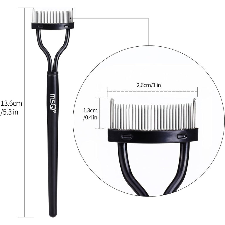 Eyelash Grooming Tool with Curved Comb for Flawless Mascara Application