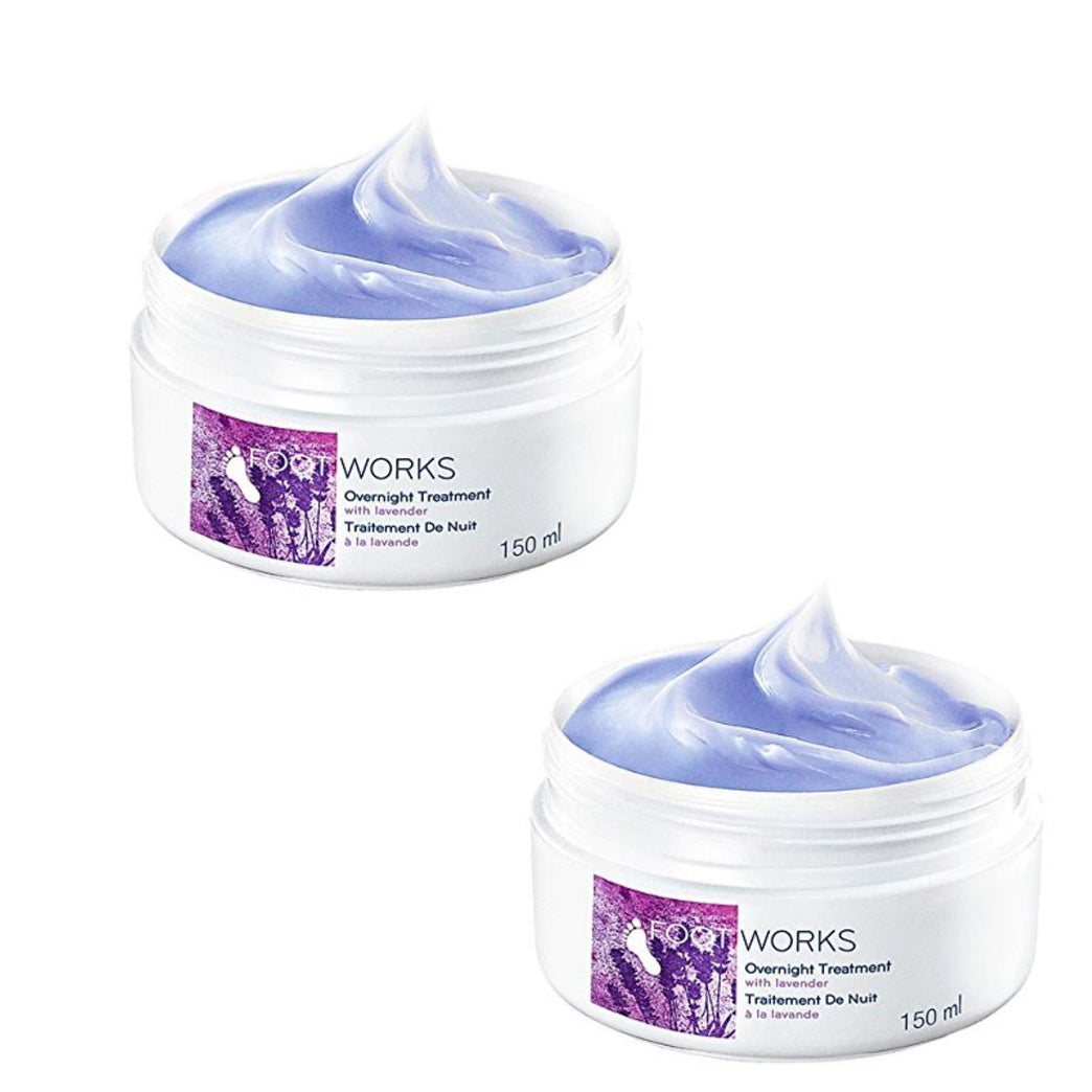 2x Lavender Enriched Dual Pack Foot Works Night Therapy Cream