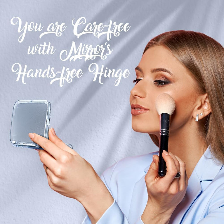 Compact 15X Magnifying Mirror for Travel - Lightweight Handheld Mirror