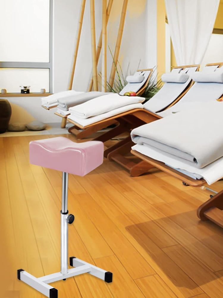 18-26 Inch Adjustable Pedicure Nail Footrest - Soft Manicure Stool for Salon & Home Selfcare