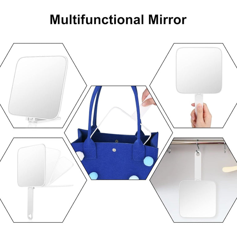 Compact Double-Sided Mirror: Portable 1X/5X Magnifying Handheld Vanity Mirror for Makeup
