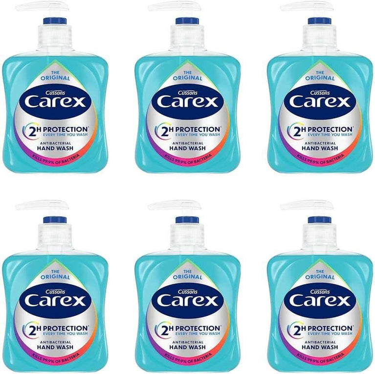 Carex Original Antibacterial Hand Wash, Clean & Protect Hands, Bulk Buy, Pack of 6 x 250 ml (Packaging may vary)