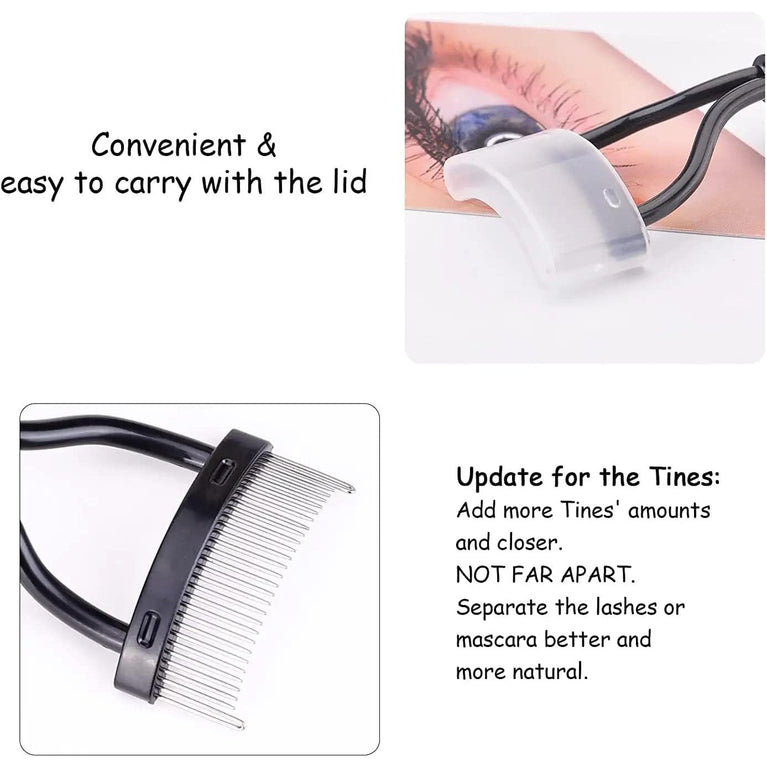 Eyelash Grooming Tool with Curved Comb for Flawless Mascara Application
