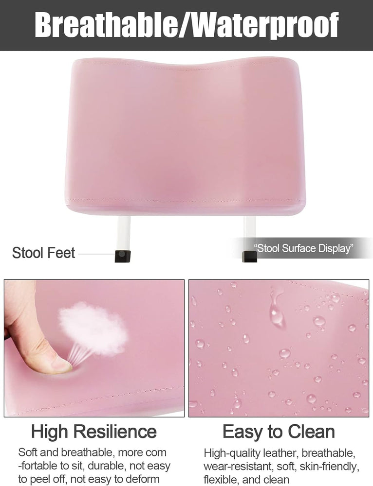 18-26 Inch Adjustable Pedicure Nail Footrest - Soft Manicure Stool for Salon & Home Selfcare