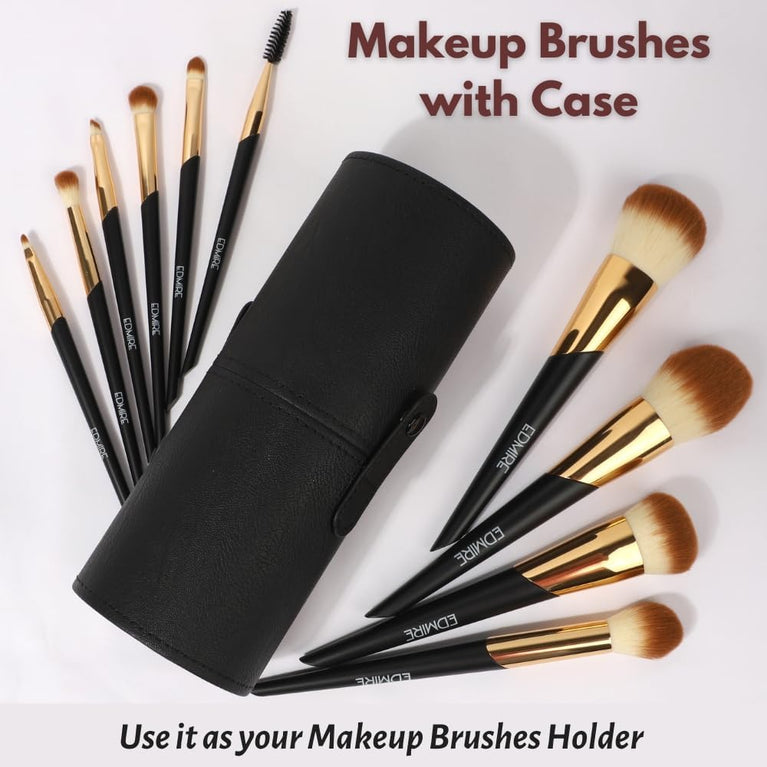Ultimate Glam 10pcs Makeup Brushes Set - Luxurious Beauty Tools for Women's Perfect Makeup Looks