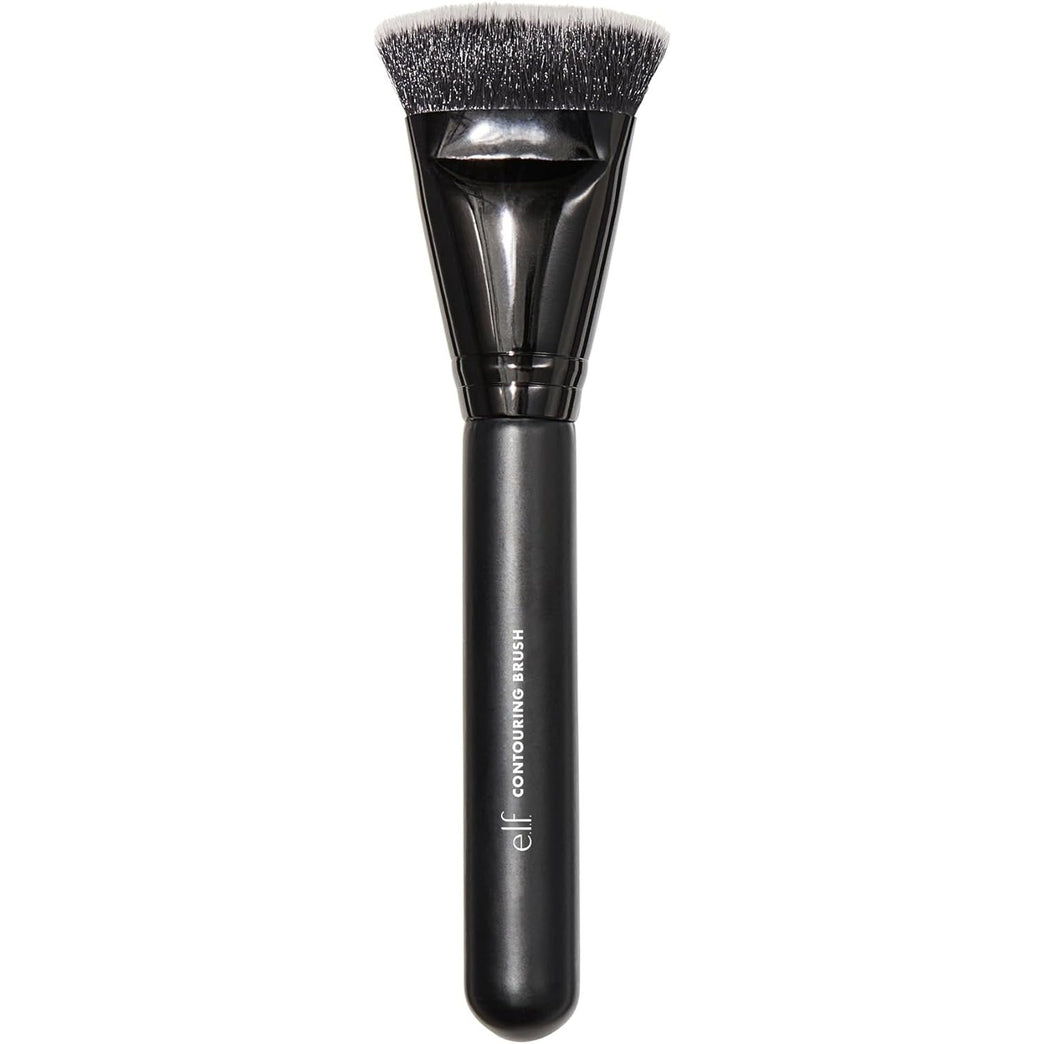 e.l.f. Vegan Makeup Contour Brush for Precision Sculpting with Bronzer and Face Powder