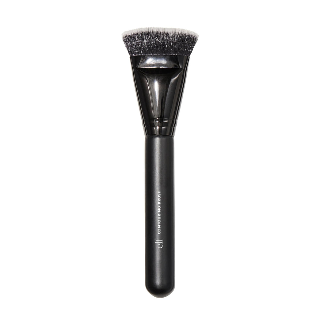 e.l.f. Vegan Makeup Contour Brush for Precision Sculpting with Bronzer and Face Powder