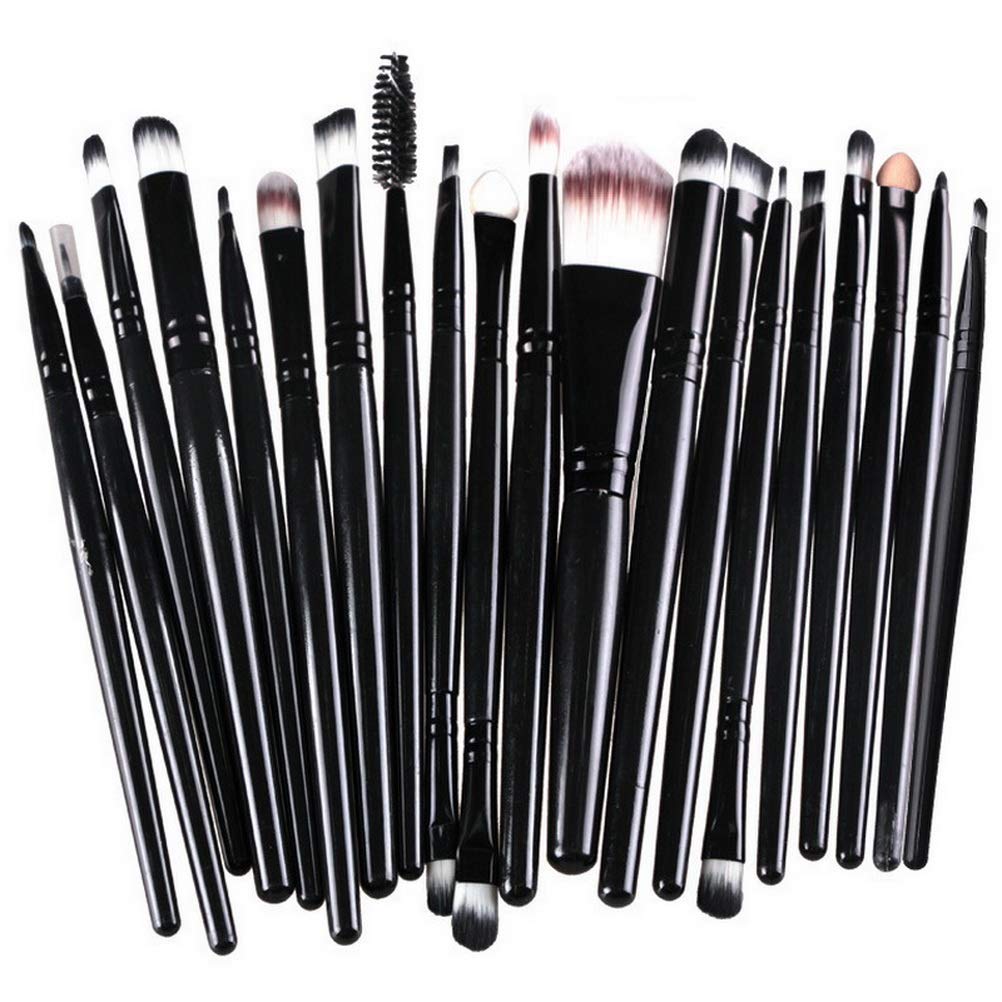 ZHIYE 20-Piece Professional Makeup Brush Set with Soft Synthetic Bristles and Money Back Guarantee