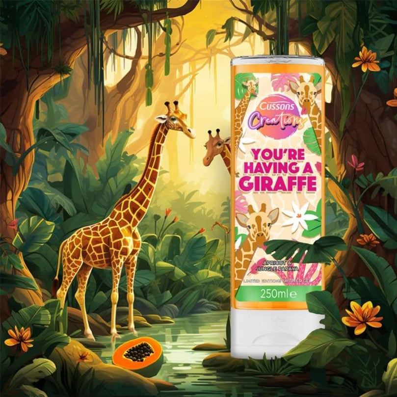 Cussons Creations Shower Gel, You're Having A Giraffe Body Wash 250 ml, Multipack of 6 x 250ml