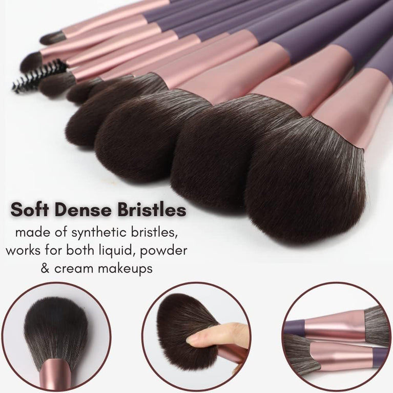 Ultimate Glam 10pcs Makeup Brushes Set - Luxurious Beauty Tools for Women's Perfect Makeup Looks