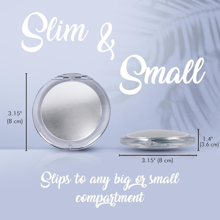 Compact 15X Magnifying Mirror for Travel - Lightweight Handheld Mirror