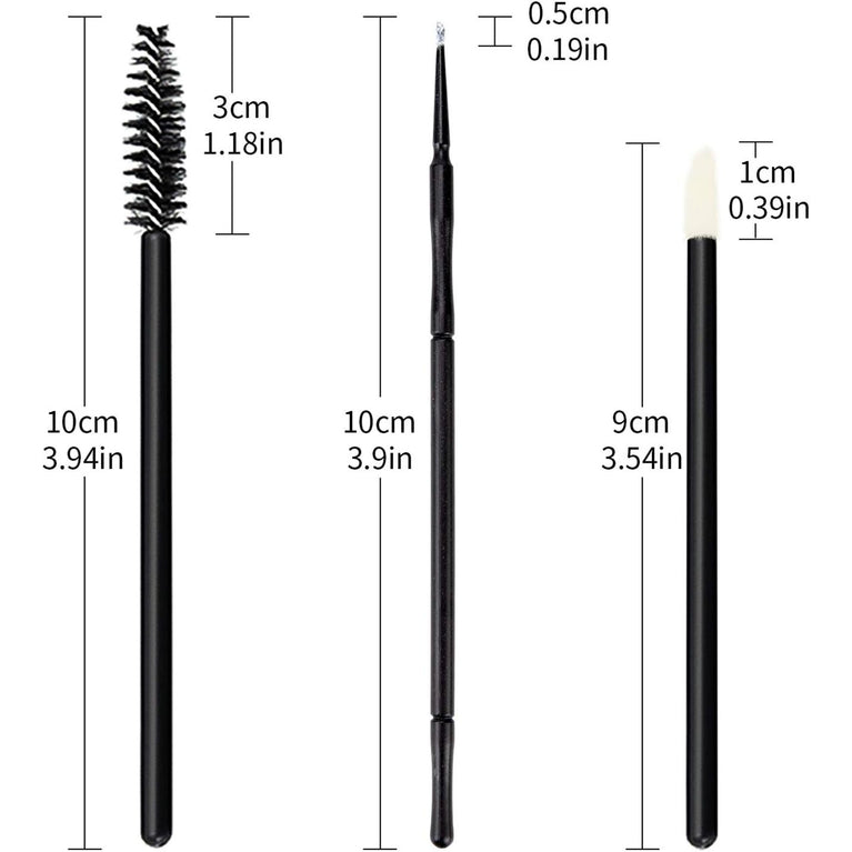 Canvalite All-in-One Makeup Applicator Kit - 300 Pcs Lip, Eyelash and Micro Brushes Set with Disposable Mascara Wands, Lipstick Wands and Micro Makeup Brushes