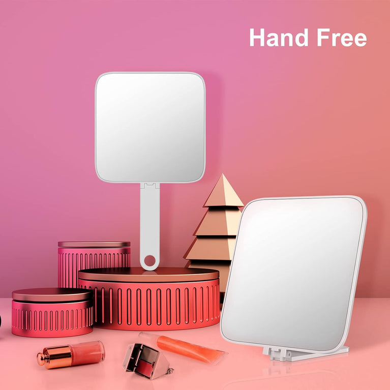 Compact Double-Sided Mirror: Portable 1X/5X Magnifying Handheld Vanity Mirror for Makeup