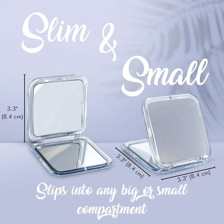 Compact 15X Magnifying Mirror for Travel - Lightweight Handheld Mirror
