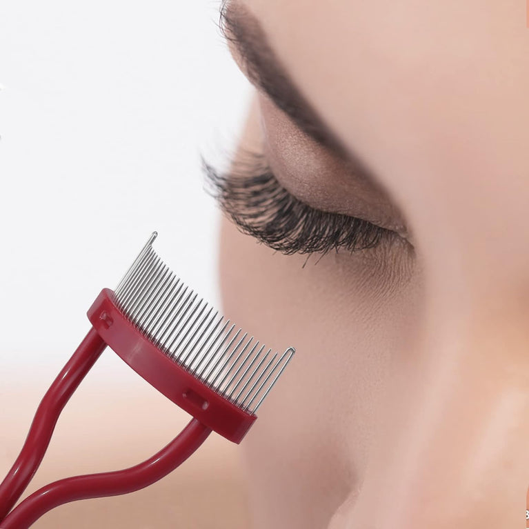 Eyelash Grooming Tool with Curved Comb for Flawless Mascara Application