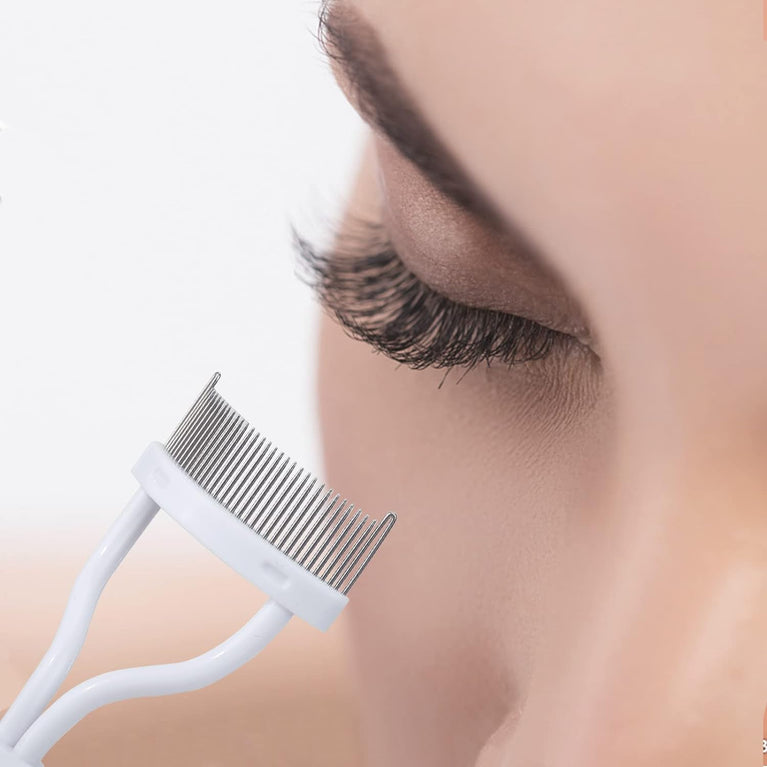 Eyelash Grooming Tool with Curved Comb for Flawless Mascara Application