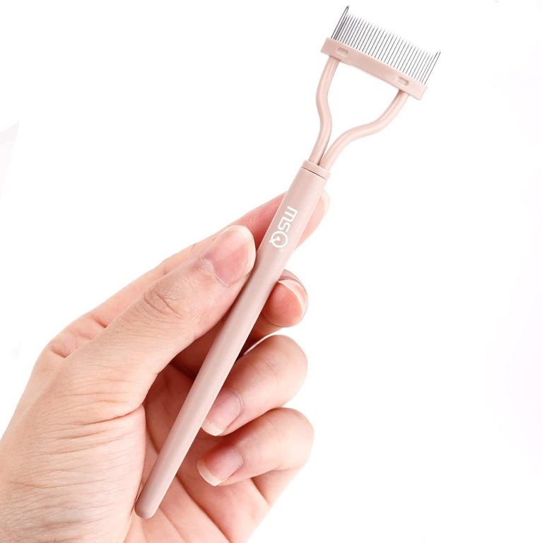 Eyelash Grooming Tool with Curved Comb for Flawless Mascara Application