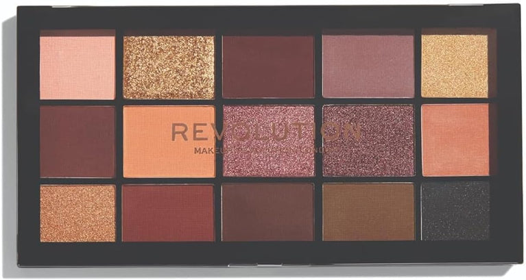Revolution Beauty London Velvet Rose Eyeshadow Palette - Blendable, Highly Pigmented, 15 Matte & Shimmer Shades