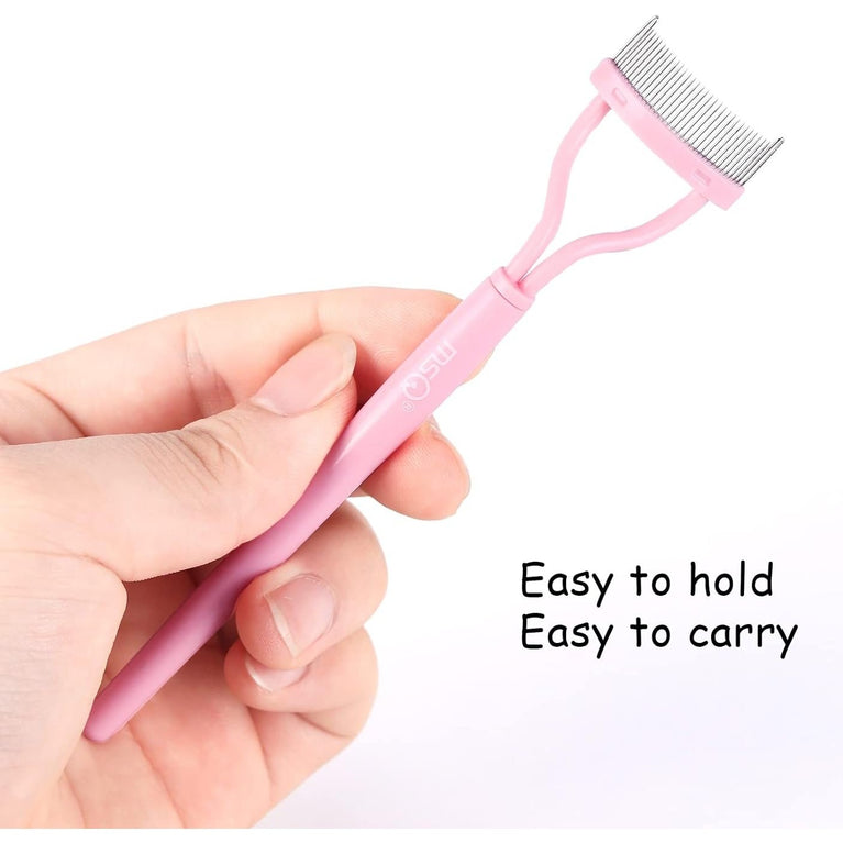 Eyelash Grooming Tool with Curved Comb for Flawless Mascara Application