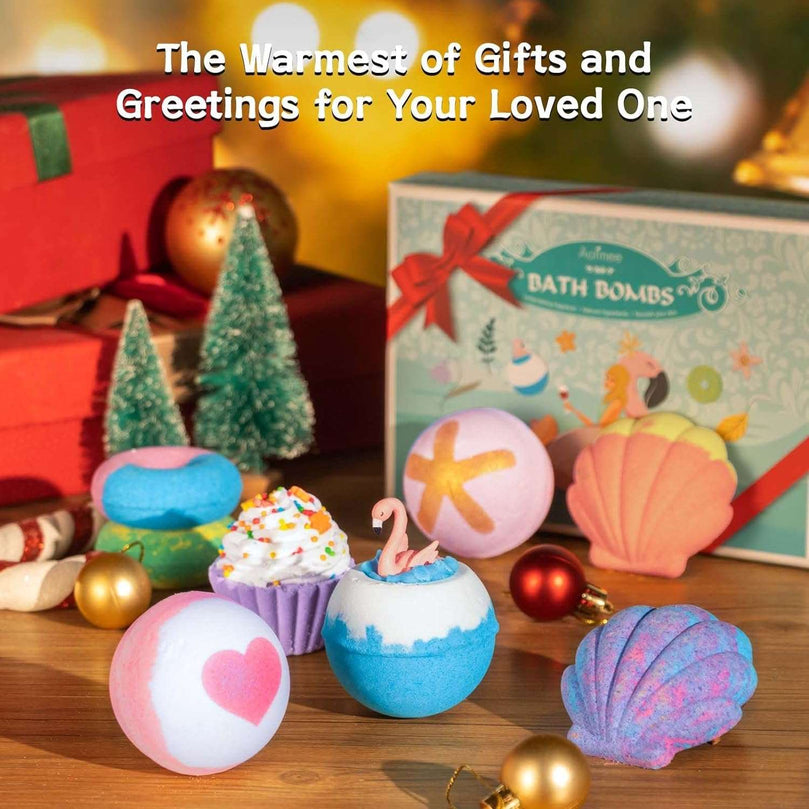 Bath Bombs - 8 Organic Bath Bombs for Women Gifts Set, Fizzy Bubble Bath Bombs for Kids & Girls, Mothers Day Gifts, Christmas Gifts, Birthday Valentines Day Gifts for Her Secret Santa Gifts for Women