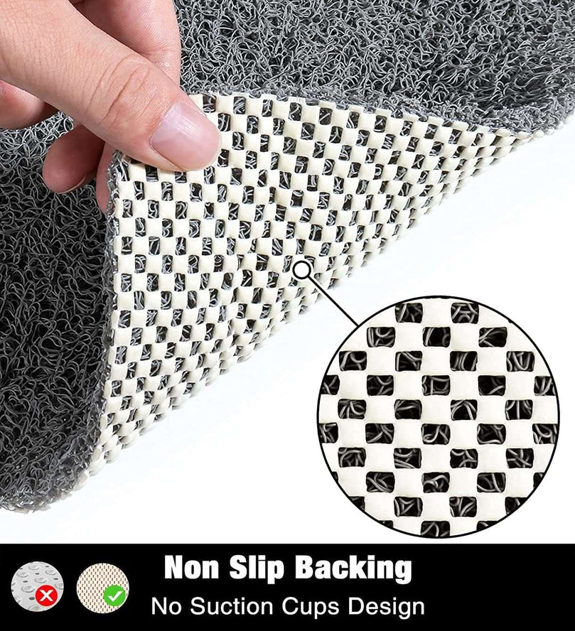 Bingobang Bath Mats Non Slip,Shower Mat Rubber 60x40cm,Extra Soft Anti-Mould, Machine-Washable,For Bathroom Floor,Bathtub(Grey)