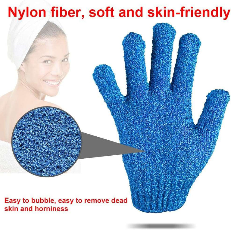 Duufin 14 Pairs Exfoliating Gloves Body Scrubber Gloves Bath Gloves for Women Men Shower Spa Massage and Body Scrubs Dead Skin Cell Remover, 14 Colours