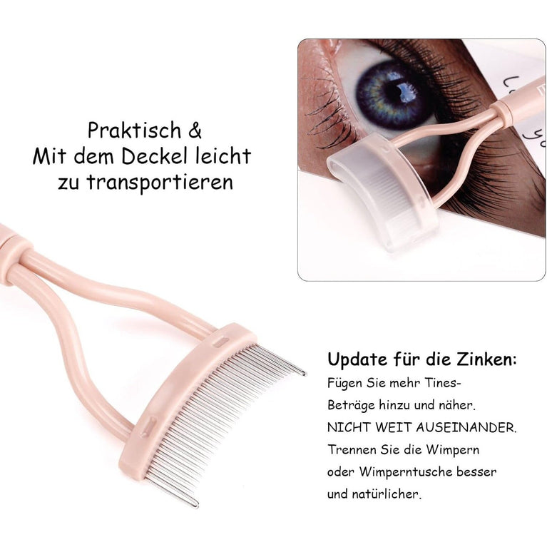 Eyelash Grooming Tool with Curved Comb for Flawless Mascara Application