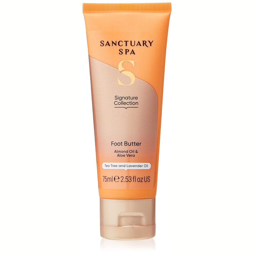 Sanctuary Spa Vegan Foot Cream, Nourishing Foot Butter for Dry Skin, Free from Mineral Oil, 75 ml