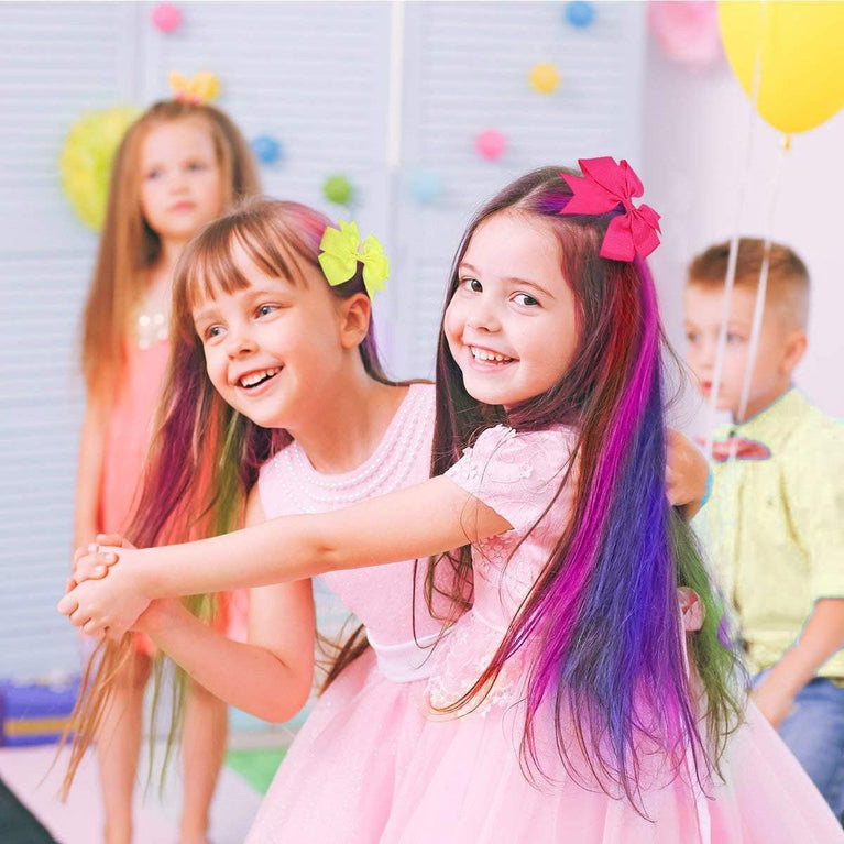 Colorful Hair Chalk Set for Kids - Temporary Hair Dye Kit for Girls aged 4-12+